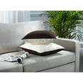 thumbnail image 6 of 3S Brother's Solid Mix and Match Cushion Cover with 2 Color Combination Pillowcase with Invisible Zipper Set of 2 Pieces for Chair Couch Bedroom & Livingroom Décor 24"x24" Cream-Dark Brown, 6 of 9