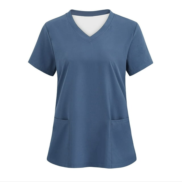 LOVZFMLL Hauts d'Été pour Femmes, Col Poitrine, Manches Courtes, Chemise Salopette avec Poche