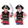 Melissa & Doug Pirate Role Play Costume Dress-Up Set With Hat, Sword, and Eye Patch