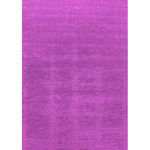 Ahgly Company Indoor Rectangle Solid Pink Modern Area Rugs, 6' x 9'
