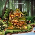 thumbnail image 2 of Kit de casa en miniatura RHZN Forest Adventure con luz LED, 2 of 5