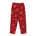 thumbnail image 5 of Haiem Playful Red Cartoon Faces Women's Pajama Pants Ultra Lightweight Pjs Bottoms Sleepwear Bottom Pants With Pocket Drawstring-X-Large, 5 of 7