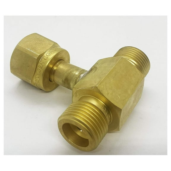 Oxygen Gas Y Adaptor, Connect 2 Regulators To 1 Bottle, Oxy Acetylene Welding, Manifold Cylinders, CGA 540