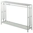 thumbnail image 3 of Convenience Concepts Town Square Chrome Console Table, Faux White Marble/Chrome Frame, 3 of 7