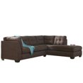 thumbnail image 1 of Sofa sectionnel Benchcraft Maier en microfibre couleur noyer avec chaise à droite, 1 of 4