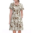 thumbnail image 1 of Disketp Cotton Tree para Vestido de Manga Corta para Mujeres, Vestidos de Verano para Mujeres, Casual y Holgado para la Playa, 1 of 6