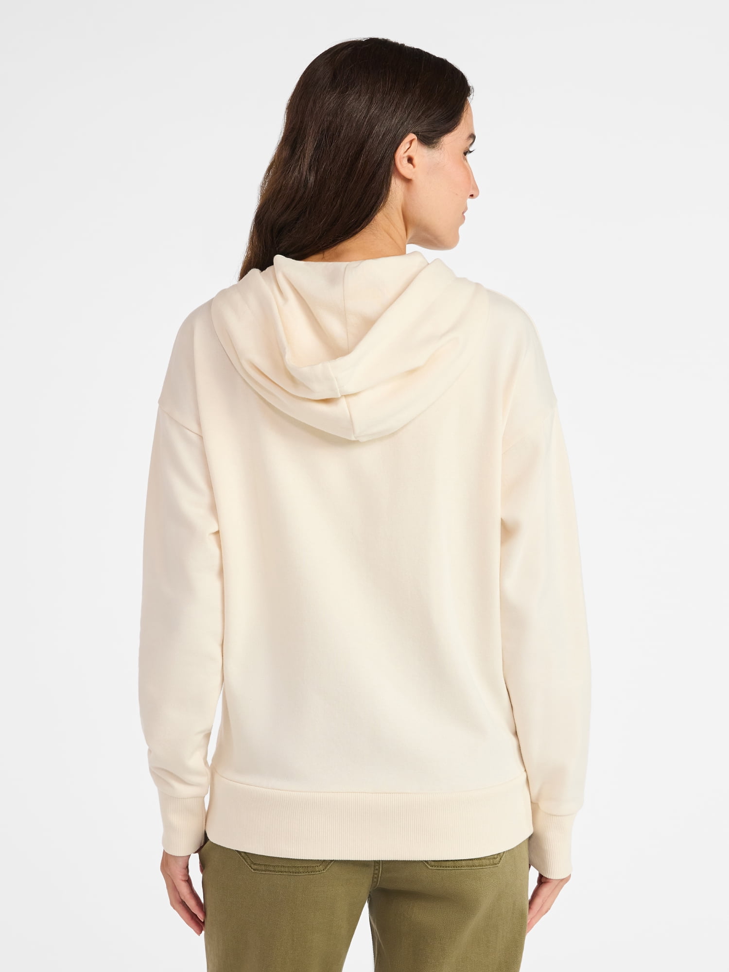 Time and Tru Women's and Women’s Plus Zip Front Fleece Hoodie Jacket, Sizes XS-4X