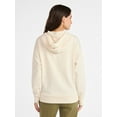 thumbnail image 2 of Time and Tru Women's and Women’s Plus Zip Front Fleece Hoodie Jacket, Sizes XS-4X, 2 of 6