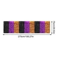 thumbnail image 3 of Halloween Wavy Foil Fringe Table Skirt, Black Purple Orange Metallic Table Curtain for Trick or Treat Dessert Table Party Decorations, 3 of 7