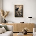 thumbnail image 5 of Framed Canvas Print Gothic Crow Wall Art Dark Academia Decorative for Living Room Bedroom - 24"x36" NATURAL, 5 of 8