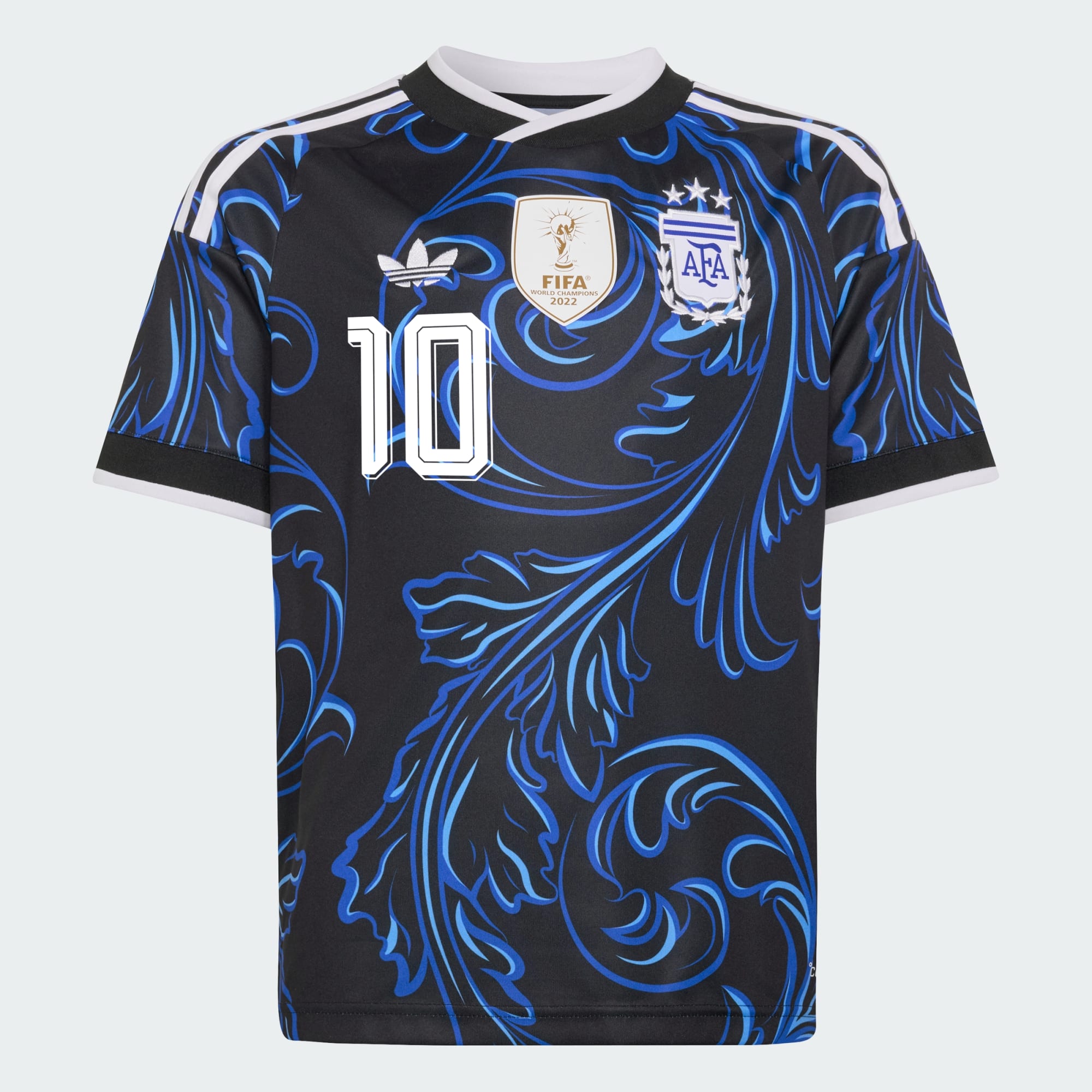 Adidas Argentina Youth Away Messi #10 Soccer Jersey Blue