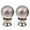 Silver, variant on Mersess 2-Pack Lamp Finial Caps for Lamp Shades, Harp Holder Accessories with Brushed Nickel and Black Finish