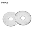 thumbnail image 2 of Uxcell 5mm x 20mm x 1.5mm Arandela plana de acero al carbono galvanizado para tornillo de 50 paquetes, 2 of 4