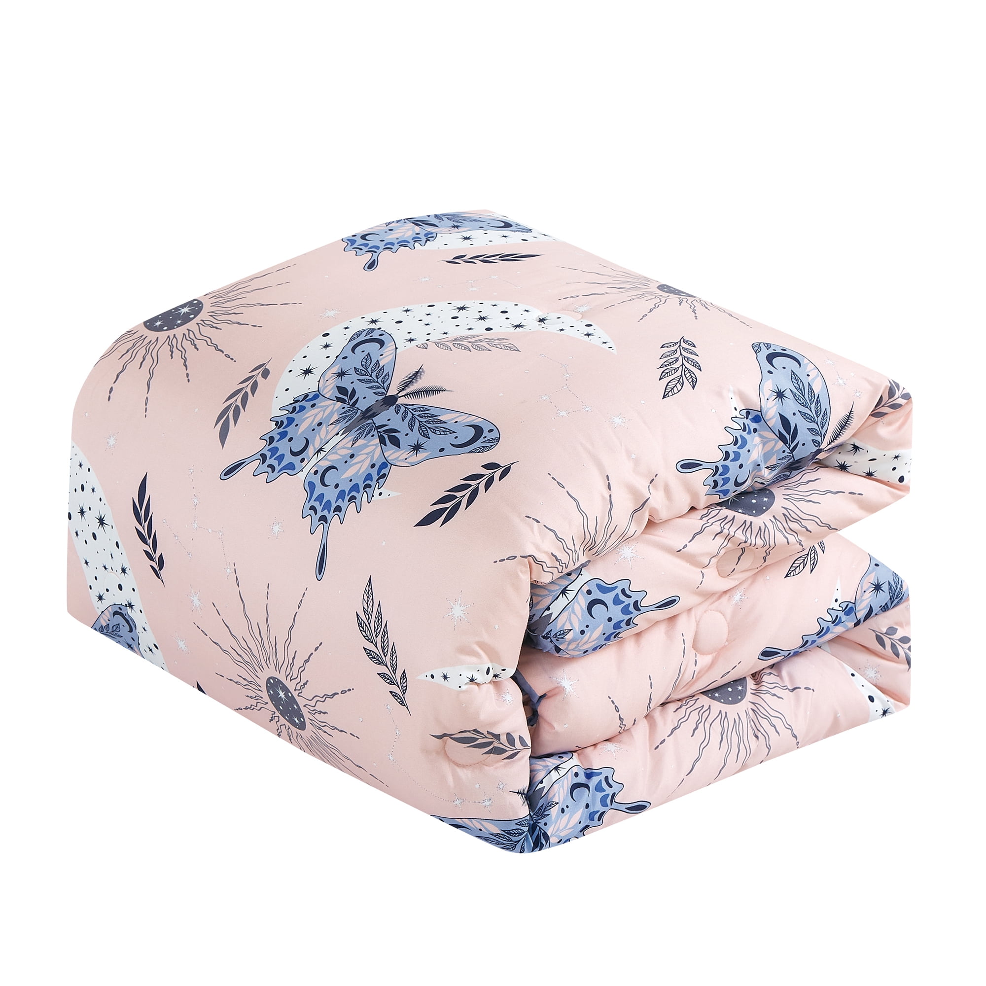 EvJK 3-4PC KID COMFORTER – Soft & Cozy Elegant Print Comforter with Coordinated Shams and Toy Pillow, Twin