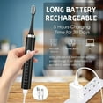 thumbnail image 6 of Kezqiaxn Home Gadgets Electric Toothbrush, Low Noise, Portable, Smart Timer Electric Toothbrush Ipx7 Water Electric Toothbrush Vibration Black, 6 of 8