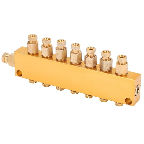 Adjustable Oil Divider, Professional Design Oil Distributor Superior Performance Exquisite Workmanship for CNC Machining Center Machinery for Production Lines 1 in 7 Out,1 in 9
