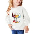 thumbnail image 1 of Chandails à Col Rond Garçons Filles Manches Longues Blouse à Capuche Automne et Hiver Moyen Grandes Filles Garçons Imprimé Cœur Haut à Manches Longues Chandail Blanc 2-3 Ans, 1 of 4