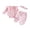 Pink, variant on Loicainy Infant Baby Girls Fall Outfit 3 6 9 12 Months Long Sleeve Romper with Flower Pants and Headband Clothes Set