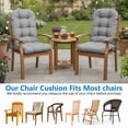 thumbnail image 3 of JIAN YA NA Adirondack Rocking Chair Cushion, High Back Patio Chair Cushions, Water Resistant Outdoor Furniture Seat Pads with Ties (43x19x3 Inch, Light Gray), 3 of 11
