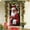 A, variant on Kumdkd Christmas Door Cover Curtain Banners Santa Claus Outdoor Hanging Fabric Holiday Decorations for Home Party Gifts