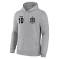 thumbnail image 3 of Icon Sports Official Argentine Football Association Lionel Messi Pullover Hoodie - Unisex Adult - AFA117PH Light Grey M, 3 of 7