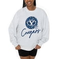 thumbnail image 2 of Women's Gameday Couture Ash BYU Cougars Premium Fleece Pullover Sweatshirt, 2 of 5