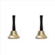 thumbnail image 1 of 2X Campana de Mano de Acero Dorado, Alarma de Campana de Llamada Fuerte, Amores Familiares, Campanas de Mano Musicales, Campanas de Vaca con Agarre de -A, 1 of 1