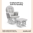 thumbnail image 5 of Storkcraft Hoop Infant Nursery Glider and Ottoman, White with Gray Chevron, 5 of 17