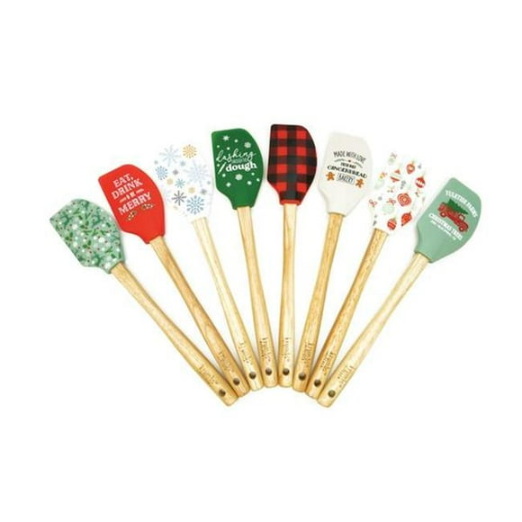 DM Merchandising Krumbs Spatule de Cuisine en Silicone Assortie de Noël - Lot de 24