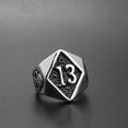 thumbnail image 2 of Mens Titanium Steel Ring Retro Ghost Head Biker Ring Gothic Punk Rock Jewelry Band Silver US Size Stylish Accessory, 2 of 5