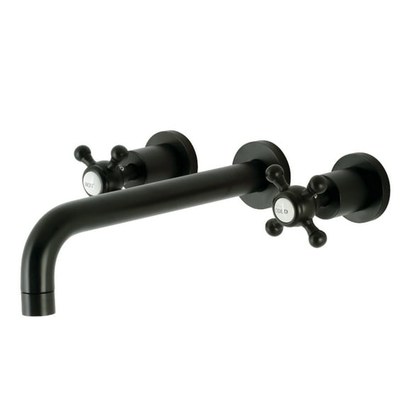 Kingston Brass KS8020BX Metropolitan Two-Handle 3-Hole Wall Mount Roman Tub Faucet in Matte Black