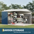 thumbnail image 5 of 10 X 10 FT Outdoor Storage Shed,Metal Garden Sheds&Outdoor Storage, Lockable Gable Roof Garden Tool Shed, All-Weather Resistant Storage Unit for Bikes, Ladders, Patio Supplies & Garden Essentials, 5 of 6