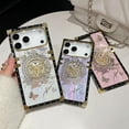 thumbnail image 4 of For iPhone 17 Pro Max Glitter Case with Kickstand, Cute Bling Diamonds Butterfly Foldable Stand Shockproof Marble Shell Floral Pattern Girl Woman Soft Cover for iPhone 17 Pro Max 6.9", Purple, 4 of 6