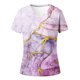 thumbnail image 4 of ICHUANYI Clearance Women's Fashion Printing Casual V-neck Short Sleeve Loose T-shirt Tops(Purple, XXL) ICHUANYI WER2023081114699, 4 of 4