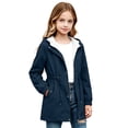 thumbnail image 4 of ZBSOKO Girl Rain Jackets Waterproof Hooded Windbreaker Cinched Waist Full Zip Outdoor Raincoats with Pockets for Hiking Sizes 5-16 Years, 4 of 6