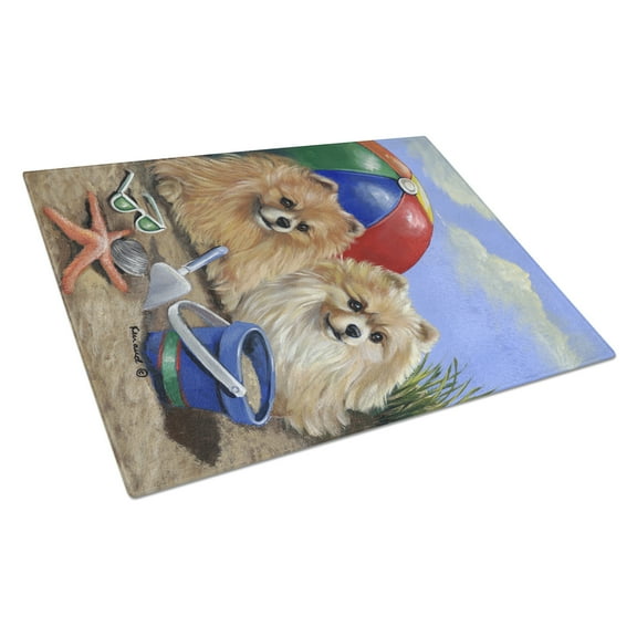 Pomeranian Beach Glass Cutting Board Large PPP3145LCB