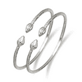 thumbnail image 2 of Better Jewelry Cocoa Pods .925 Sterling Silver West Indian Baby Bangles (Pair) (Made in USA), 2 of 4