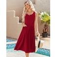 thumbnail image 3 of Vestido casual Zeagoo para mujer, estilo casual, estampado floral, corte A, 3 of 7