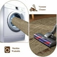 thumbnail image 4 of Vintage Brown Bathroom Rug Washable 2x3 Entryway Rug Non Slip Farmhouse Retro Dark Solid Color Linen Texture Front Door Mat Low Pile Indoor Doormat Throw Floor Carpet for Kitchen Bedroom Entrance, 4 of 8