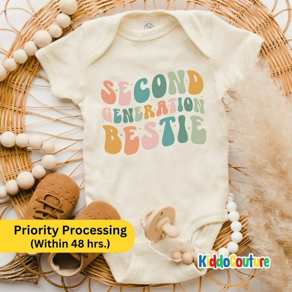 Baby Bodysuit BELLA CANVAS Second Generation Besties Onesie, Best Friend Onesies, Best Friend Onsie, Besties Onesie