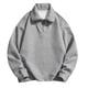 thumbnail image 1 of Blusa y camisa de cuello vuelto de manga larga para hombre, sudadera con cremallera, polar, verde, marrón, gris, media cremallera, lisa, deportiva, para exteriores, uso diario, vacaciones, ropa de cal, 1 of 8