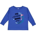 thumbnail image 3 of Inktastic My Nonna Loves Me for Girls Granddaughter Girls Long Sleeve Toddler T-Shirt, 3 of 5