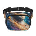 thumbnail image 1 of Fotbe Colorful Planet Universe Cangurera Cuadrada con Estampado de Doble Capa, Bolsa de Cintura Ajustable Mini para Hombres y Mujeres, 1 of 9