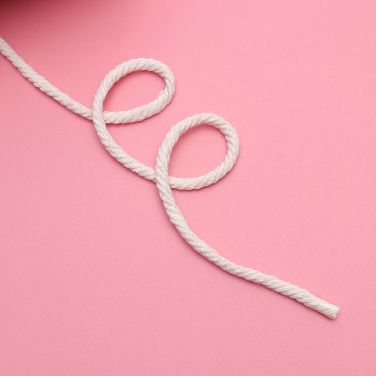 LOLIPPYY 1Pack Cotton Craft Knitting Cord for Handmade Projects in Beige Color