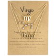thumbnail image 1 of Flmtop 3Pcs Constellation Necklaces Letters Symbol Women Shiny Rhinestone Paper Card Necklaces for Party, 1 of 10