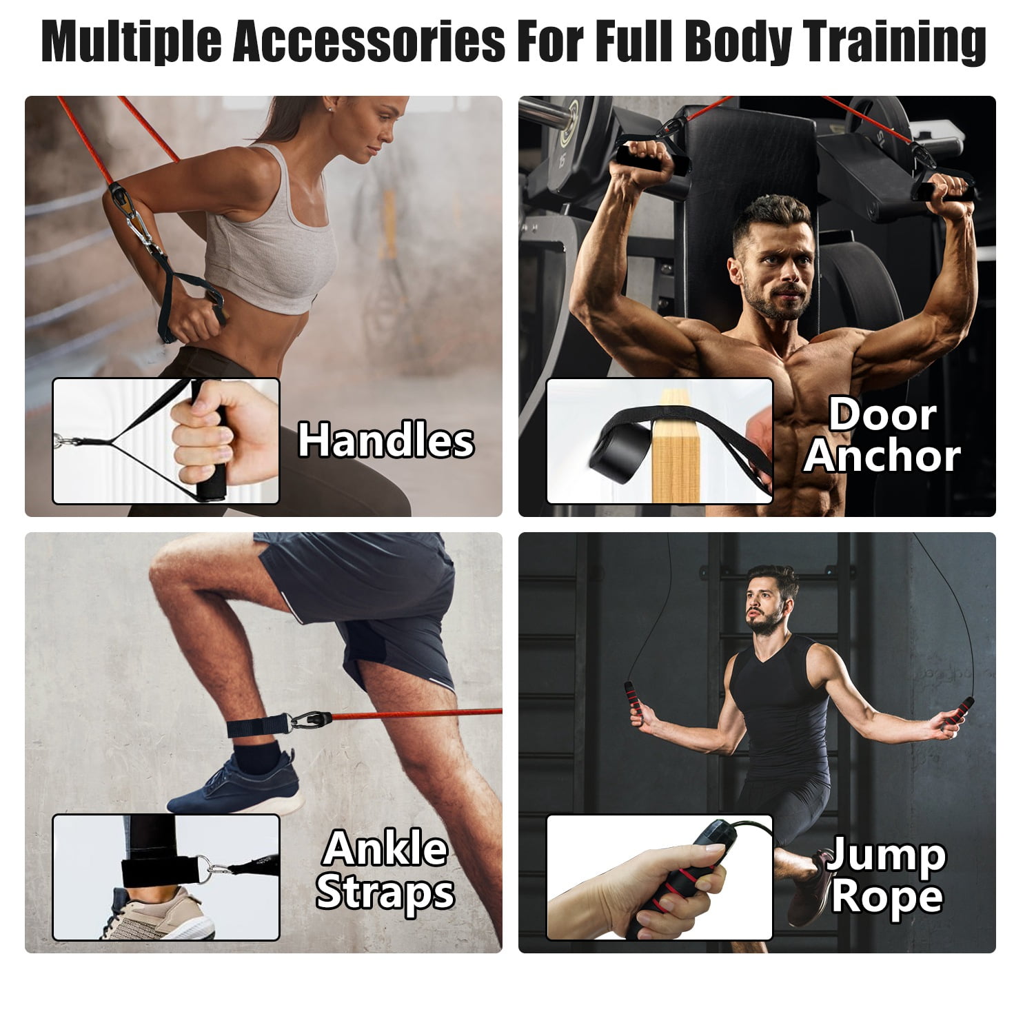 Teqhome Push up Board Portable Exercise Equipment Home Gym Equipment 15 Abs Fitness Accessories with Pilates Bar Resistance Bands Roller Wheel  at Home