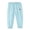 Blue, variant on Krdevn Children Thin Cotton Linen Casual Pants, Ankle Band Elastic Waist Outdoor Summer Trousers,Yellow