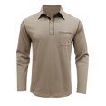 thumbnail image 5 of Mens Long Sleeve,Men's Lapel Button Athletic Fallow Strip Slim Long Sleeve Lapel Top/Shirt, 5 of 6