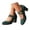 Dark Green, variant on Women's Oktoberfest High Heels Round Toe Floral Dress Shoes for Fall Winter Parties