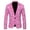 4-Pink, variant on Men's Shiny Sequins Prints Blazers Lapel Slim Fitting One Buttton Suit Jacket Stylish Tuxedo for Disco Ball or Carnival Holiday Party Male Long Sleeve Outwear 4-Pink S